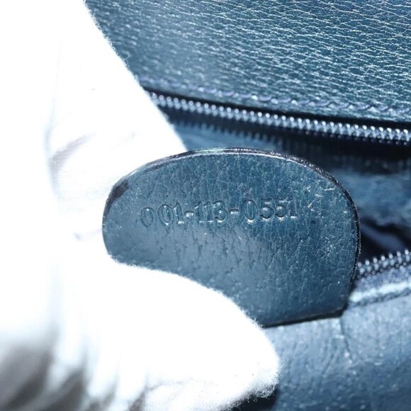 GUCCI GG Supreme Sherry Line Shoulder Bag PVC Navy Gold 001 113 0551 Auth SW1462 - Picture 11 of 16